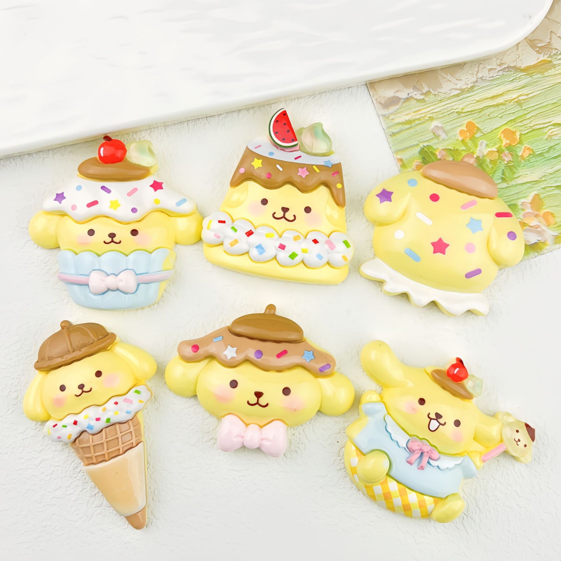 卡通大卡蛋糕布丁diy树脂配件手工奶油胶手机壳发夹水杯鞋扣材料